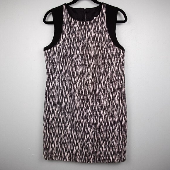 Trina Turk black abstract print sheath dress-10 - Picture 1 of 5